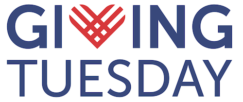 Text reads Giving Tuesday, with a stylized heart in place of a V